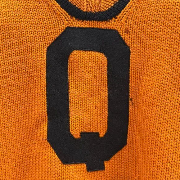 1930s Q London Hill Co. Orange Knit Sweater